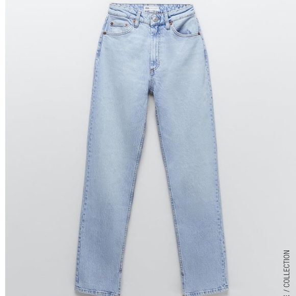 Zara Split Hem Slim High-Rise regular Length NWT Size 2 - Picture 3 of 9